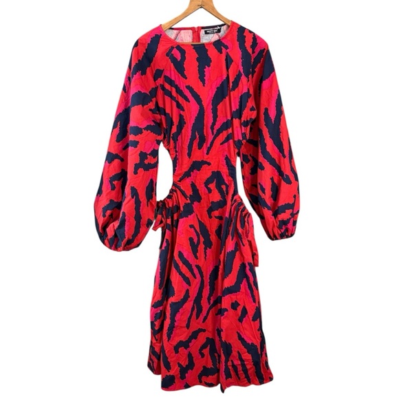 Nasty Gal Zebra Print Cut-Out Midi Dress - Picture 2 of 9